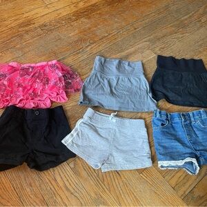 Carter’s And Other  brands 3T Girl’s Summer  Shorts & Skorts lot of 6